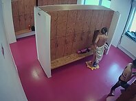 Lo1838#A few more girls came out of the shower. One of them is completely naked. She has an 