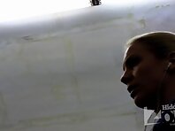 Up1890#Blonde in a short white skirt. In the subway you can take a great hot teen girls upsk