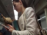 Up2897#Upskirt to a pretty girl in a long white skirt. Our operator prepared for a long time