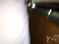 Up2688#Tanned beauty in a blue dress. The beauty stood wide apart. Our operator managed to s