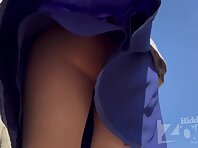 Up4427#Upskirting a girl in a short blue skirt. Our cameraman managed to catch a close-up of