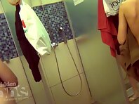 Sh1495#Our agents carried into the women's shower Hidden cam shower. The girls do not know a