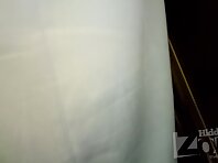 Up2855#Under the skirt of a blonde in a long blue dress. Our operator managed to stick his h