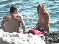 Nu2257#The guy and the girl decided to swim. They are well together on this beautiful sunny 