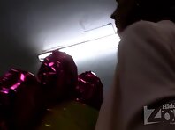 Up2516#Tanned blonde in a short white skirt. Beautiful ass and shaved crotch in white pantie