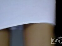 Up1982#Blonde in a short white skirt. Beautiful round ass in white thong. In the subway you 