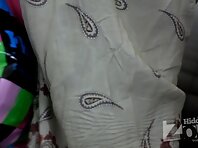 Up1717#A girl in a gray long skirt. Beautiful tanned ass and shaved crotch in white panties.