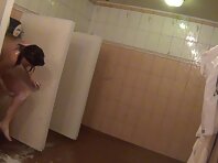 Sh903#Completely naked girl taking a shower and lather