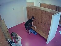 Lo1842#A young girl completely undressed directly under the camera. Her slender body is very