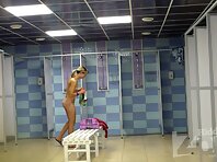 Sh1347#Several women were in perspective Hidden cam shower. Right older and thicker. Left yo