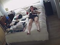 Pv36461#Hiddencam in the bedroom. A hidden camera caught a naked baby with tight body masturb