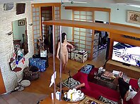 Pv36860#Hiddencam in the living room. A hidden camera caught a completely naked tanned baby w
