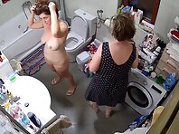 Pv36156#Hiddencam in the bathroom. A hidden camera caught a completely naked baby with smooth