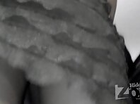 Up1710#A girl in a gray dress. Get some good close-up shots of her crotch in pink panties!