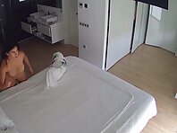 Pv36458#Hiddencam in the bedroom. A hidden camera caught a completely naked tanned baby with 