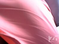 Up1716#Tanned girl in a narrow pink skirt. Beautiful tanned crotch in pink panties with whit