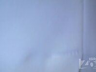 Up2204#Brunette in a short white dress. Pretty legs was spread wide. Our operator was able t