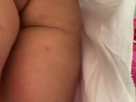 White miniskirt black thong