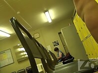 Lo1364#A woman with a shaved pussy out of the shower and forgot where her locker. As she wal