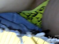 Up2210#The brunette in a short denim skirt. She stood legs wide apart. Our operator was able