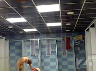 Sh1440#Pretty brunette with short hair shows her body in the body and ass hidden cam shower.