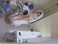 Pv36777#Hiddencam in the cosmetic salon. A hidden camera caught a naked tanned baby with a sm
