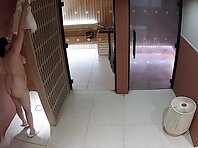 Pv36104#Hiddencam in the public spa. The hidden camera caught completely naked mature in the