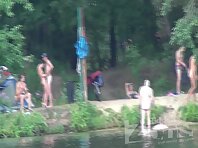 Nu1263#The girl continued her harassment - again she rubs cock and appealingly curved on a n