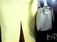 Up2359#Tanned blonde in a narrow yellow skirt. Our operator was able to make some great shot