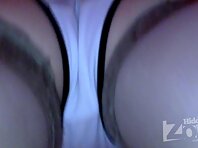 Up1821#Blonde in a red skirt. Excellent hot teen girls upskirt and crotch close-up. White pa