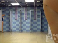 Sh1313#Tanned blonde in a pink towel taking a shower after a workout. Our hidden cam shower 