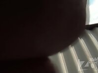 Bc1829#Blonde with big tits puts swimsuit. Our beach cabin voyeur filmed close-up of her sha