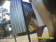 Bc1294#Hidden camera in the beach cabin