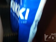 Up2520#Upskirt with a girl in a short white skirt. Another good model for shooting upskirt i