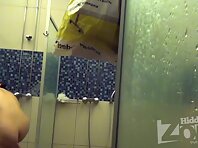 Sh1281#Girls and women take a shower after the pool. Our hidden cam shower is next to them a