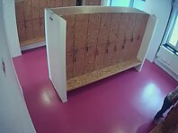 Lo1831#A young girl came to the locker room before the rest. She had a good figure. When she