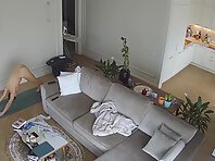 Pv36573#Hiddencam in the living room. A hidden camera caught a completely naked baby with smo