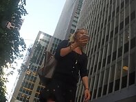 Up4180#Upskirting a girl in a short black skirt. Our cameraman managed to catch a close-up o