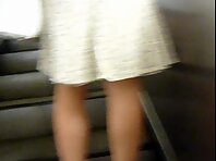 Up1527#Chic tanned ass in white strings