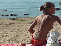 Nu1723#The objective of our hidden camera got tanned blonde. Our cameraman filmed close-up o