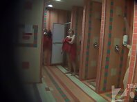 Sh1047#Blonde with short hair takes a shower. And we see her hair on her pussy and nice tits