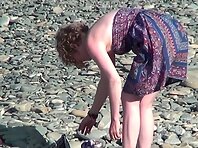 Nu1912#Another beautiful woman appeared on the beach. She quickly threw off all her clothes 