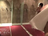 Sh1369#Young girl with hairy pussy is wiped after a shower in front of our amateur spy sex c