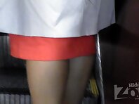 Up2182#The slender brunette in a white cloak and a short red skirt. Our operator only at the