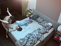 Pv35966#Hiddencam in the bedroom. A hidden camera caught a naked couple in the bedroom.