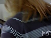 Up1806#Blonde in a narrow gray dress. Our operator managed to make some great shots of hot t