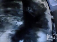 Up1729#Girl in a narrow white skirt. Beautiful shaved crotch in white thong.