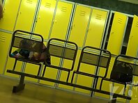 Lo1450#Pregnant girl came out of the shower and dries off. Our cameraman filmed her fully na