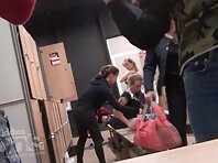 Lo2065#Exercising makes girls more beautiful. We can see this by watching them in the locker