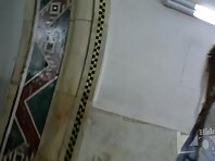 Up2218#Blonde in a short gray dress. Our cameraman filmed close-ups of her round ass and sha